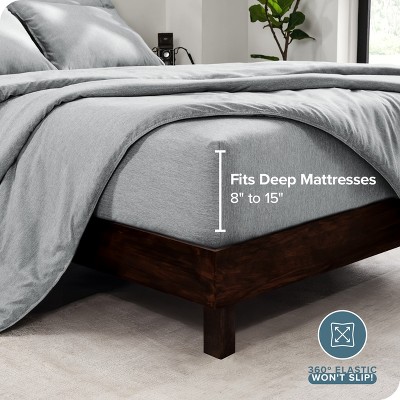 California King Heather Pewter Microfiber Bed in a Bag Set