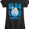 Girls' - Frozen - Elsa Collegiate Fitted Short Sleeve Graphic T-Shirt - 2 of 4