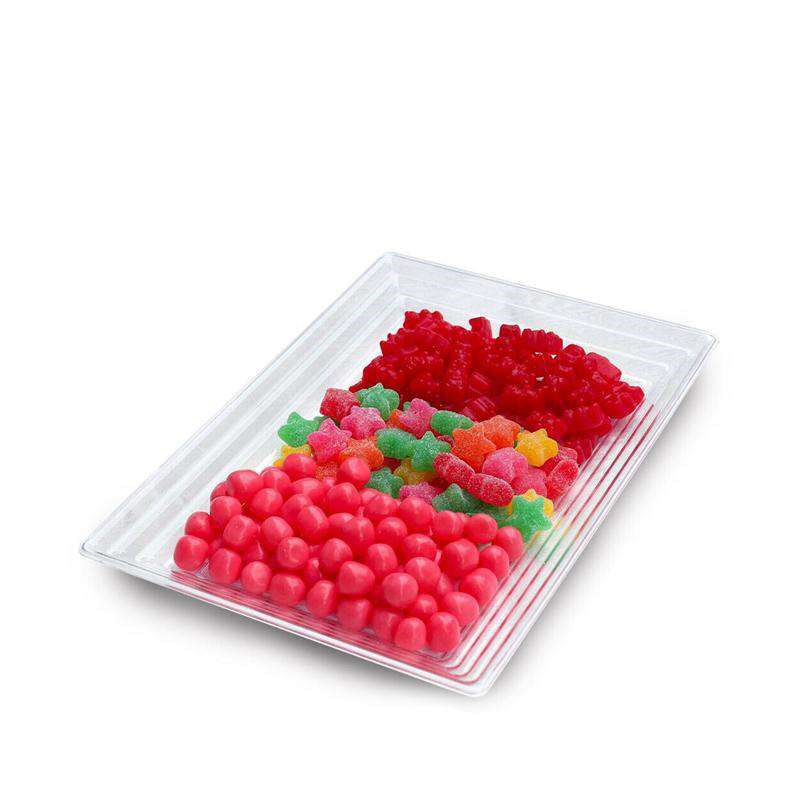 Smarty Had A Party 11" x 16" Clear Rectangular with Groove Rim Plastic Serving Trays (24 Trays), 2 of 3