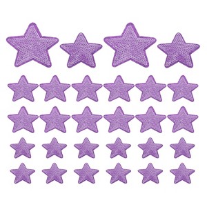 Unique Bargains DIY Clothing Decoration Sequin Star Iron on Patches - 1 of 4