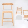 DSVIMOY Counter and Bar Stool Set Solid Wood Frame Upholstered Seat for Kitchen Island or Bar, Beige, 35"*9.25"*19.68" - 4 of 4