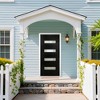 Lirago 36 x 80 Right hand Inswing Black Fiberglass Front doors with Brickmould 4-9/16" Vinyl Frame Frosted Glass - 3 of 4