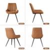 Sapphtopaz Modern Dining Chairs Set with Tufted Backrest Upholstered Kitchen Chair with Metal Legs High Chair for Dining Room, Living Room - 2 of 4