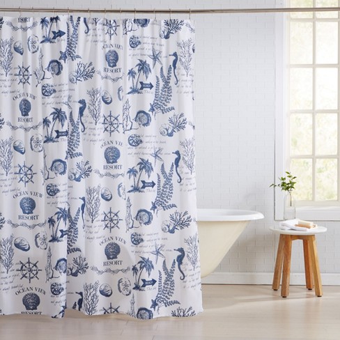 Great Bay Home Coastal Shower Curtain, Coastal Shower Curtains Target