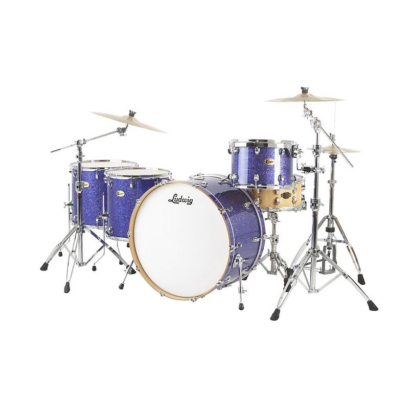 Ludwig Centennial Zep 4-Piece Shell Pack Blue Sparkle, 2 of 3