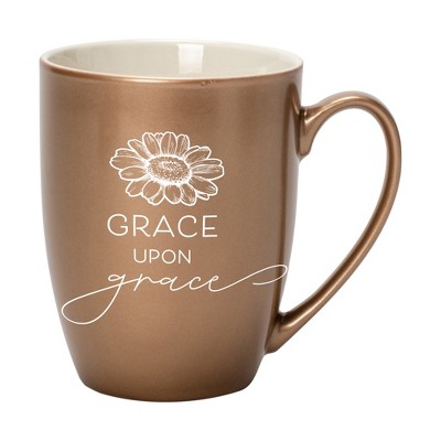 Elanze Designs Grace Upon Grace Bronze 10 ounce New Bone China Coffee Cup Mug
