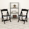 Emma and Oliver 4 Pack Wood Folding Chair with Vinyl Padded Seat - image 2 of 4