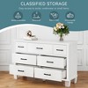 Zstar Dresser with 7 Drawers, Chest of Drawers Closet with Metal Handle, Wooden Dresser Organizer for Bedroom, Living Room - 2 of 4