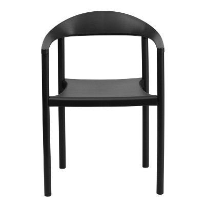 ErgoStack 1000 lb Capacity Black Metal & Plastic Dining Chair