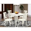 Modern 5Pc Dining Set - Square Table & 4 Chairs - Stylish Home Furniture - 2 of 4