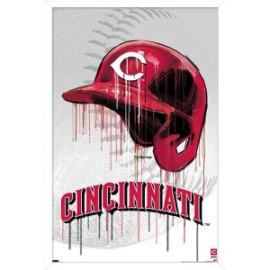 Trends International MLB Cincinnati Reds - Drip Helmet 22 Framed Wall Poster Prints - 1 of 4