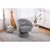 Swivel Accent Chair Armchair, Round Barrel Chair in Fabric for Living Room Bedroom - 2 of 4