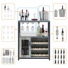 Wine Bar Rack Cabinet with Detachable Wine Rack, Bar Cabinet with Glass Holder - 4 of 4