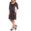 24seven Comfort Apparel Fit and Flare Plus Size Dress - 2 of 4