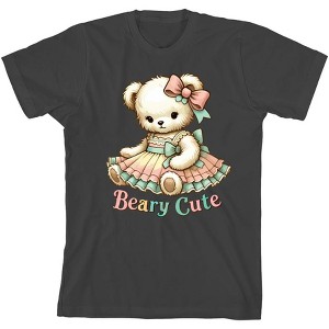 Beary Cute Teddy Bear Boy's Crew Neck Short Sleeve Tee - 1 of 2