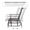 Syemin Patio Accent Chairs, Outdoor Chair, Park Love Seat with Breathable Sling Fabric for Lawn, Garden and Porch, Gray, 25.75"*30.5"*38.25" - 3 of 4