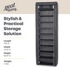 Neat Living Vertical 10 Tier Shoe Organizer Rack, Storage Shelves & Cover, Gray - 3 of 4