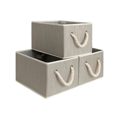 Apex Vanguards 3-Piece Beige Brown Canvas Closet Storage