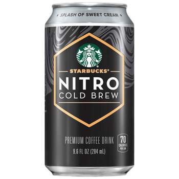 Starbucks Nitro Cold Brew Splash of Sweet Cream Coffee Drink - 9.6 fl oz Bottle