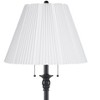 360 Lighting Dyna 58" High Black and White Knife Pleated Shade 2-Light Floor Lamp - 2 of 4