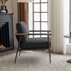 Modern Lounge Chair Arm Chair, Accent Upholstered Reading Side Chair With Metal Frame - 3 of 4
