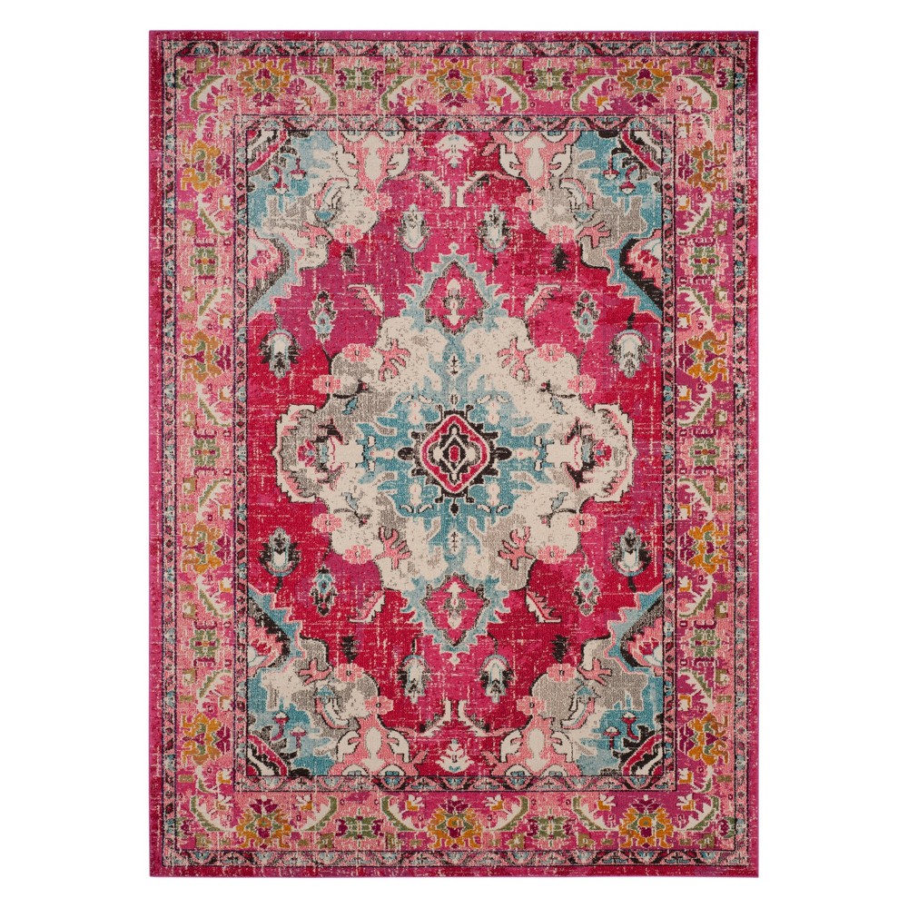 10'x14' Medallion Area Rug Pink - Safavieh