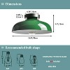 Claxy Industrial Ceiling Light with 12-Inch Metal Shade,Green - 4 of 4