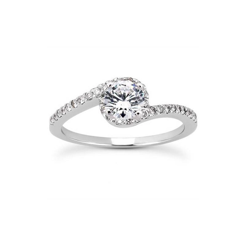 Pompeii3 3/4 CT Diamond Engagement Ring Set 14K White Gold, 2 of 5