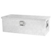 Trailer truck toolbox,RV storage toolbox,aluminum alloy,flat box with side handle lock key,silver,used for workshop storage - 2 of 4