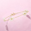 Pure Collection by Ross-Simons 3-3.5mm Cultured Pearl Flower Bracelet in 14kt Yellow Gold - 3 of 4