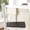 Taylor & Logan Wooden Barstool Antique White: Modern Farmhouse Cross Back, 29" Seat Height - 3 of 4