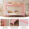 Bunk Bed Twin over Twin, Metal Bunk Bed with Safety Guardrail & Ladder, 400 LBS Weight Capacity, Space-Saving, No Box Spring Needed, Easy Assembly - 2 of 4