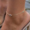 14K Gold Silver Plated Ankle Bracelets Trendy Waterproof Boho Anklets Set Adjustable - 2 of 4