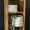 Set of 2 Hand Woven Boucle Bins White by Foreside Home & Garden - 2 of 4