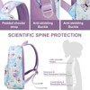 Kids Backpack for Girls Butterfly Preschool Bookbag with Lunch Box Kindergarten School Bag Set for Young Elementary Students (purple) - 3 of 4