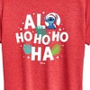 Women's - Lilo and Stitch - Alo Ho Ho Ho Ha Christmas Short Sleeve Graphic T-Shirt - 2 of 4