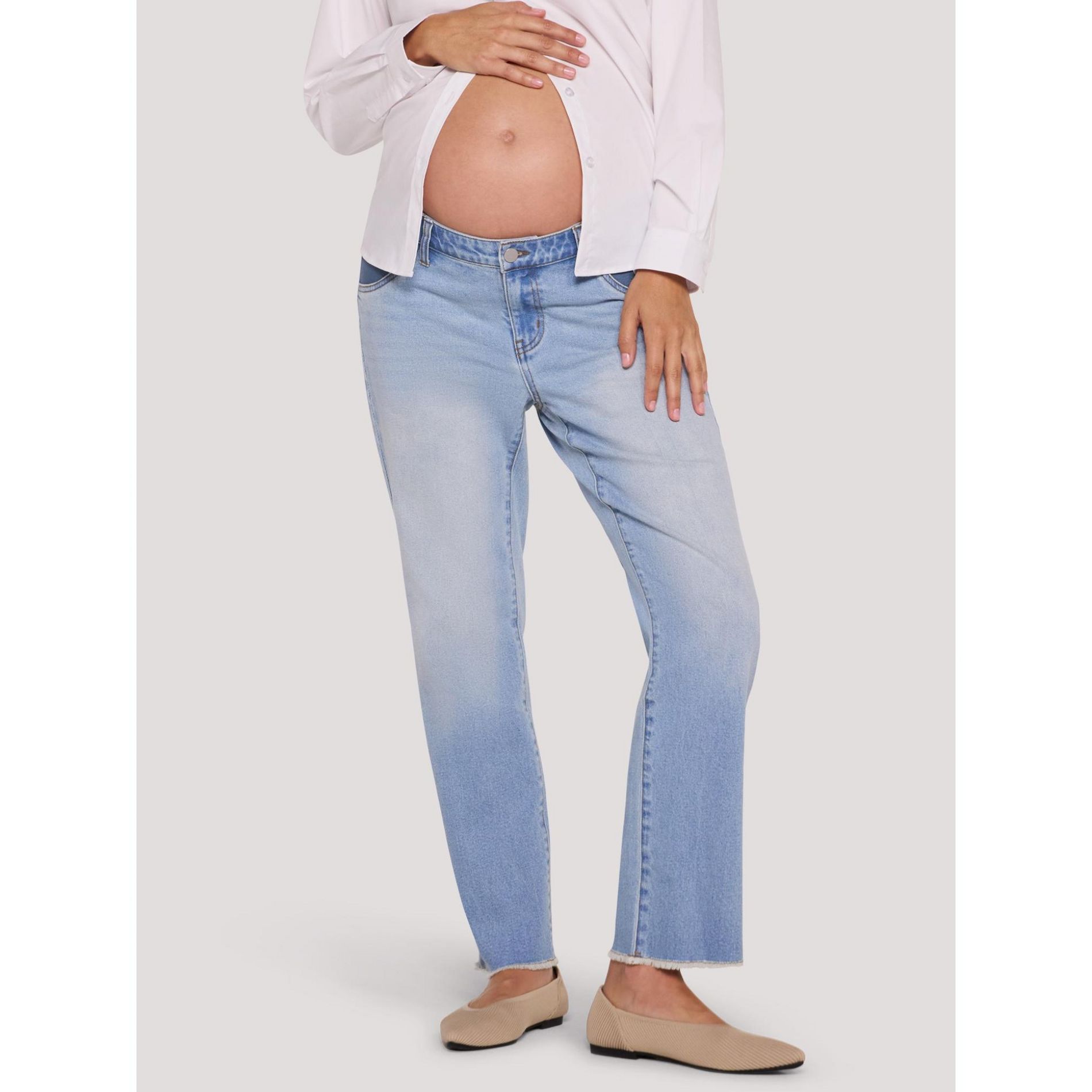 Women's Under the Belly Slim Straight Leg Jeans | Motherhood Maternity