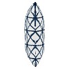 Indigo Print Throw Pillow - Skyline Furniture: Geometric Linen & Cotton, Zipper Closure, Indoor Use - 2 of 4