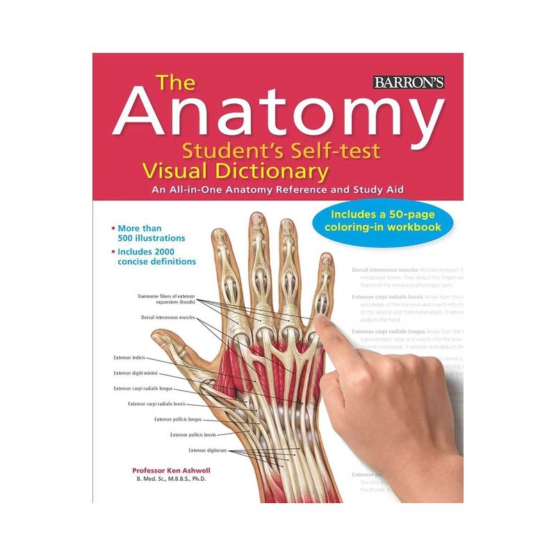 Anatomy Student's Self-Test Visual Dictionary - (Barron's Visual Dictionaries) by  Ken Ashwell (Spiral Bound), 1 of 2