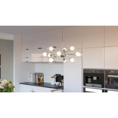 Spellbound 29'' Chrome Sputnik 12-Light Chandelier