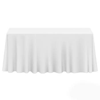 Lann's Linens 5-Pack Rectangular Polyester Fabric Tablecloth for Wedding, Banquet, Restaurant