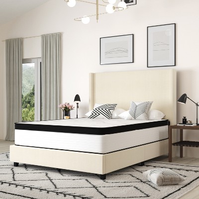 Merrick Lane 12 Inch Extra Firm Hybrid Pocket Spring & CertiPUR-US Certified Foam Mattress in a Box