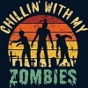Men's Design By Humans Halloween Chillin With My Zombies Funny By Ering T-Shirt - 2 of 4