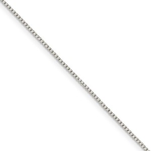 Black Bow Jewelry 1mm Sterling Silver Solid Round Box Chain Necklace - 1 of 4