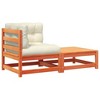 vidaXL Patio Sofa Wax brown and cream Solid pine wood and Oxford fabric - 2 of 4