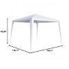 3x3m White Pop Up Gazebo Top Cover Replacement Canopy Roof - 2 of 4