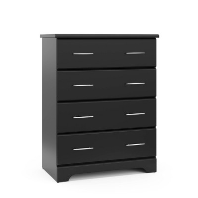 Storkcraft Brookside 4 Drawer Dresser with Interlocking Drawers - Black