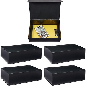 Stockroom Plus 5 Pack Hard Document Storage Box with Magnetic Closure Lid (13.5 x 9 x 4 in) - 1 of 4