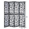 NicBex 4-Panel Room Divider for Home, Divider for Room Separation, Folding Fabric Privacy Screen with Geometric Patterns for Office, White - 4 of 4