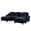 Modular U-Shaped Sectional Sofa with Flared Arms & Movable Ottomans - 3 of 4